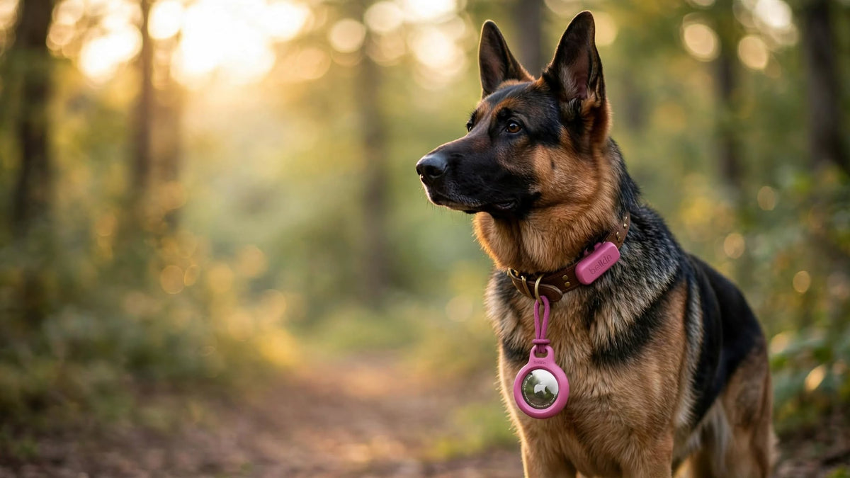 Pack Meute x2 - Rose + Noir - 2 Supports AirTag Chien - GPS sans abonnement
